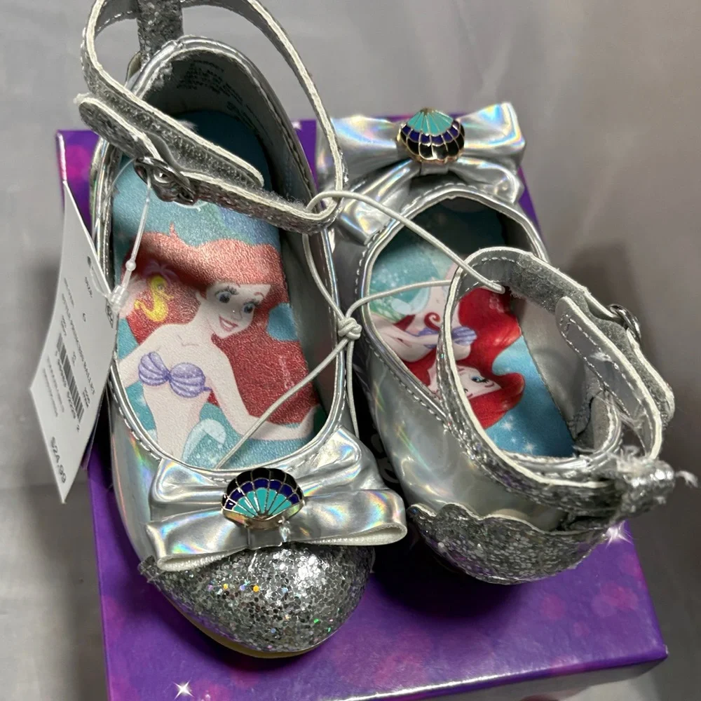 Disney Silver Holographic Mermaid Bow Girls Ballet